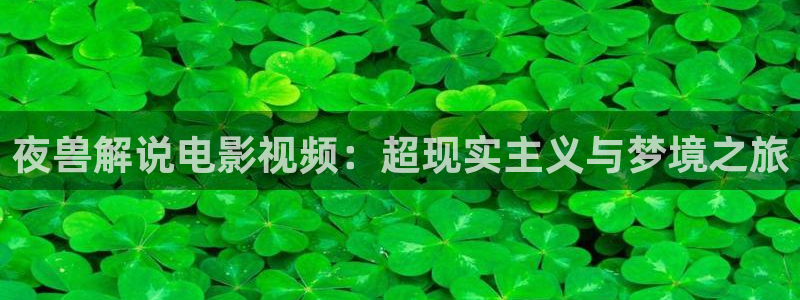 樱桃国产成人精品视频app：夜兽解说电影视频：超现实主义与梦境之旅