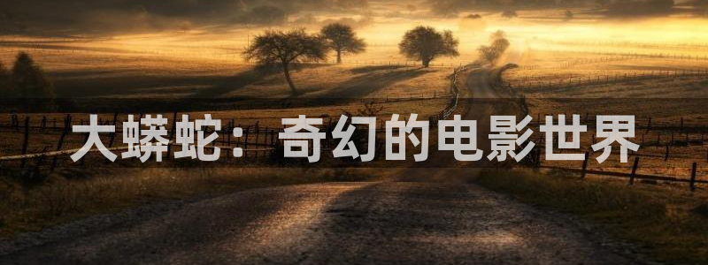 樱桃视频成人免费视频：大蟒蛇：奇幻的电影世界
